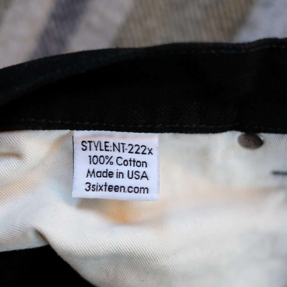 NEW 3sixteen NT-222x ~ Lightweight Black 30 - Picture 10 of 12
